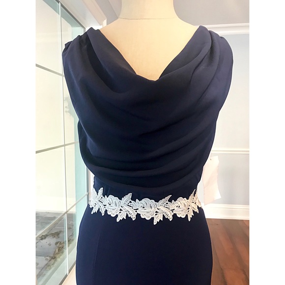 Paper Dolls Scoop Neck Dress - Navy and White - Picture 2 of 6